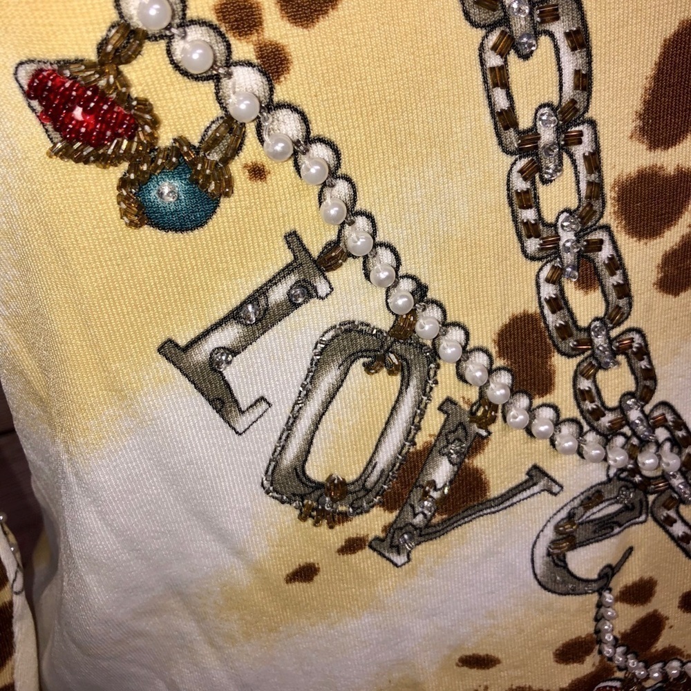 Beaded Leopard Print Top - Picture 9 of 9